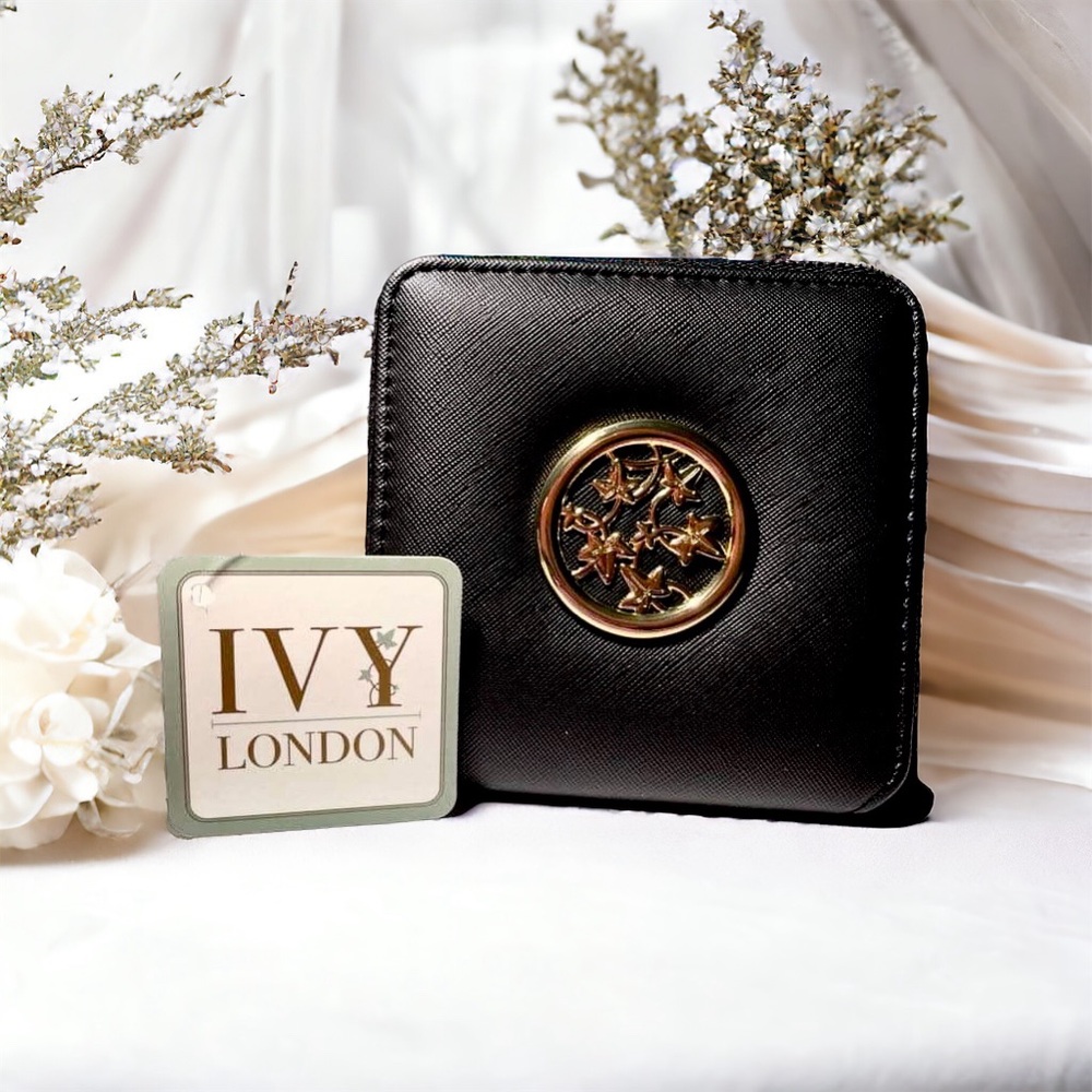 Ivy London Black Zip Around Wallet NWT!